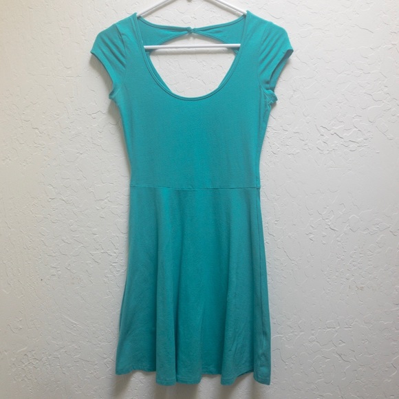 AEO Turquoise Skater Dress - Picture 1 of 3